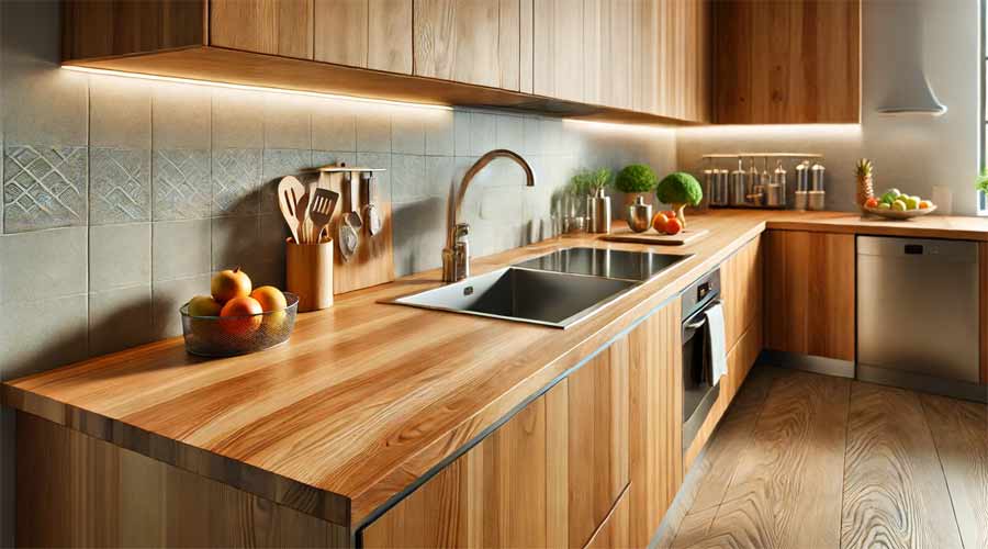 encimera madera maciza