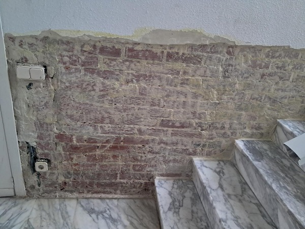 reparación pared antes